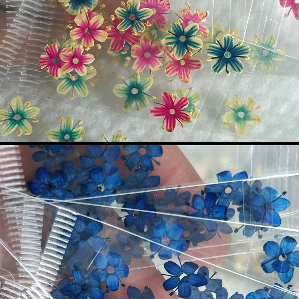 120 Dried flower Colorful Floral Nail Art Decorations
